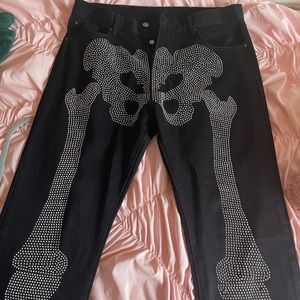 Bedazzled Skeleton pants
